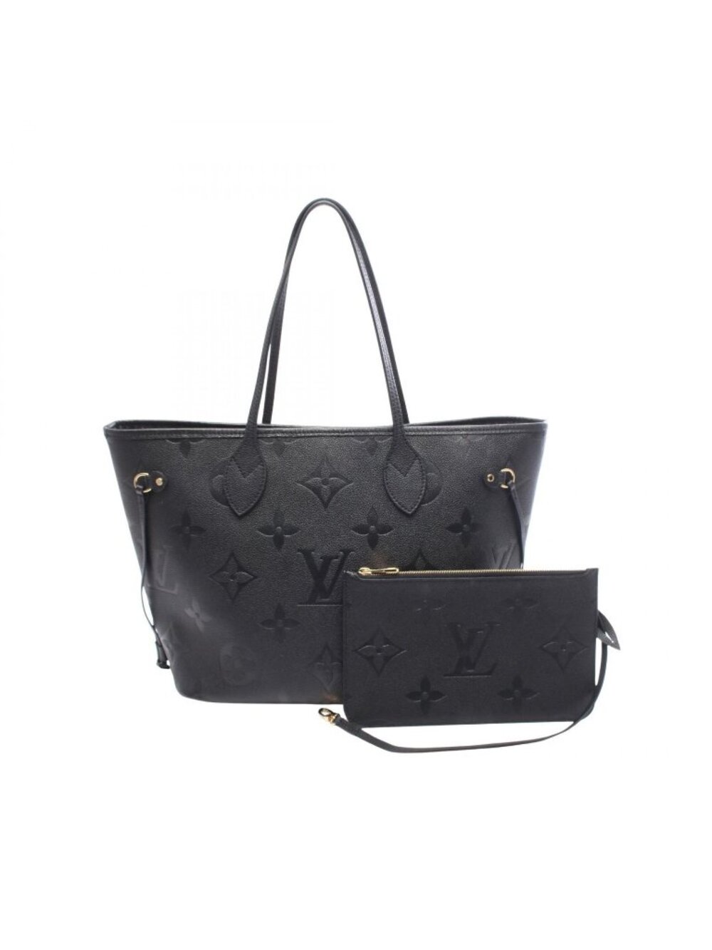 Louis Vuitton Tote Bag Neverfull MM Monogram Empreinte Noir Leather